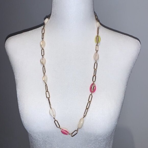 Bp Colorfull Freshwater Puka Shell  Pearl Necklace - Picture 7 of 9